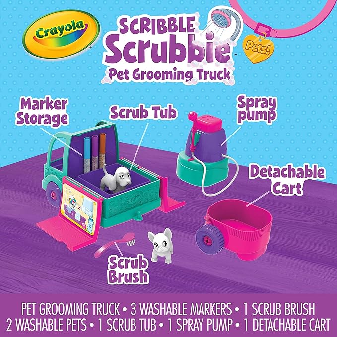 Scribble Scrubbie Pets Grooming Truck-CY74-7368
