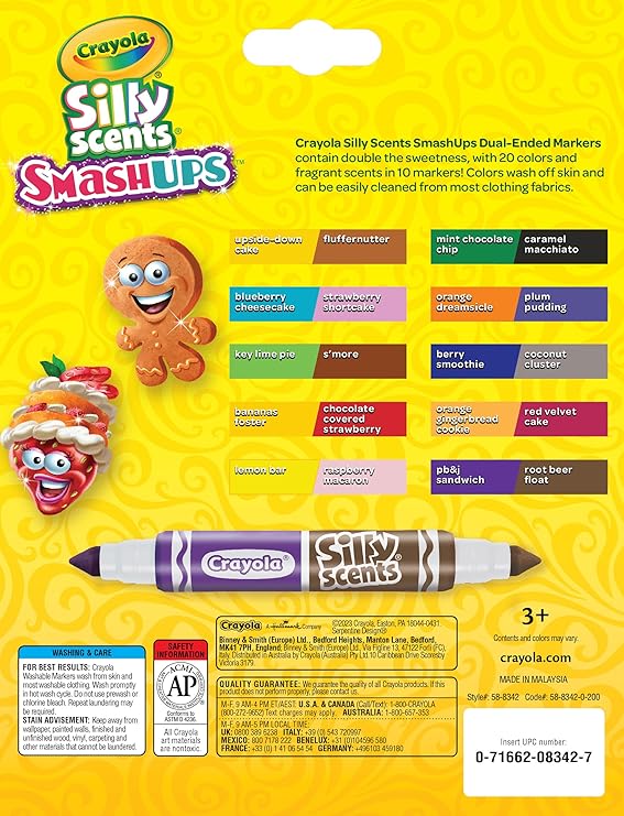 Crayola Silly Scents  Double tip broad line Markers -CY58-8344