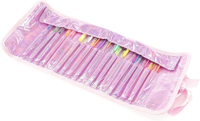 GIRABRILLA PUFFER PENCIL CASE PINK-19015