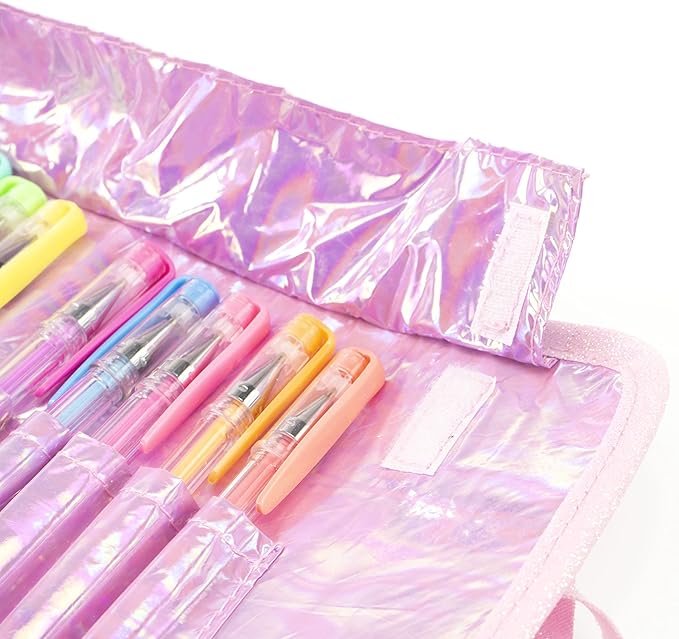 GIRABRILLA PUFFER PENCIL CASE PINK-19015