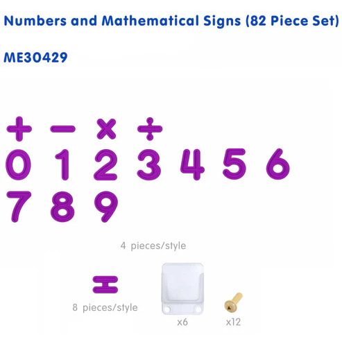 STEM WALL Numbers & Mathematical Signs 82Pcs-MKS ME30429