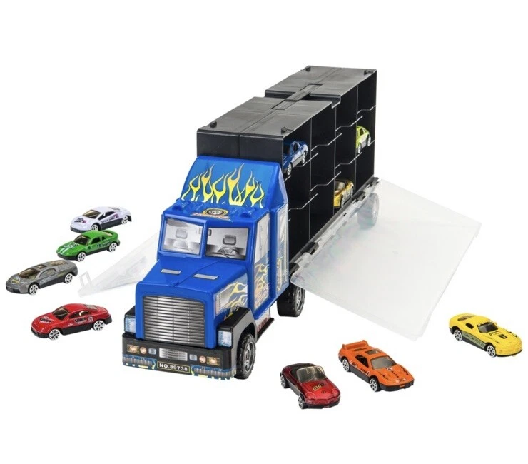 TRUCK CARRY CASE WITH 12 DIECAST CARS-BTG222390