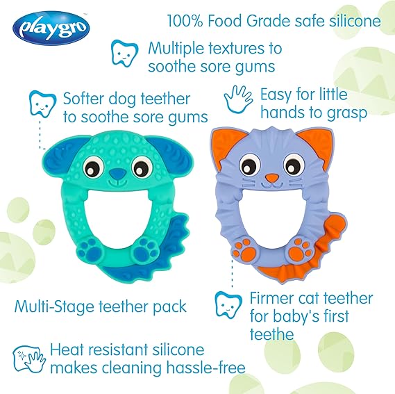 Playgro Soothe and Chew Silicone Teethers – PG0188759
