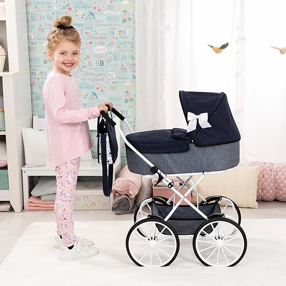 BAYER BABY DOLLS PRAM SET CLASSIC GREY -14381AA