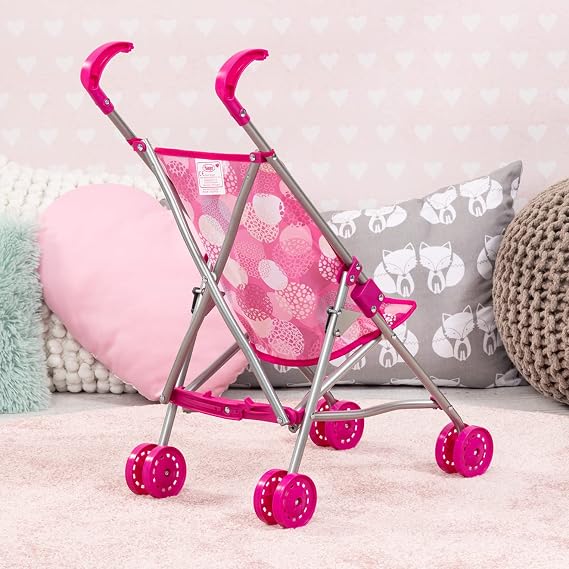 BAYER DOLLS BUGGY PINK FITS 46CM - 30541AA