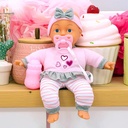 BAYER SOFT CUDDLE BABY DOLL 30CM SET  -93003AD