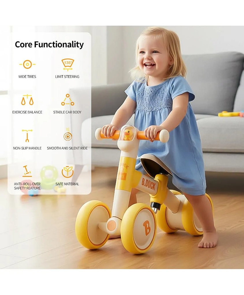 B.DUCK 6'' Balance Bike 1003BD -LD-1003BD-Y-03