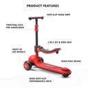 Ford Mustang Glider Scooter  -KMQ609-RED