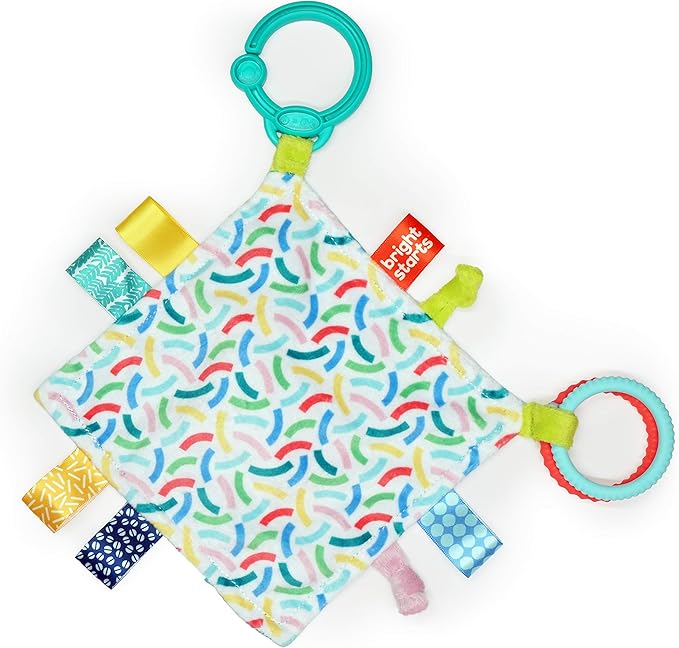 Bright Starts Fuzzy Feelies Soothing Blankie-12619
