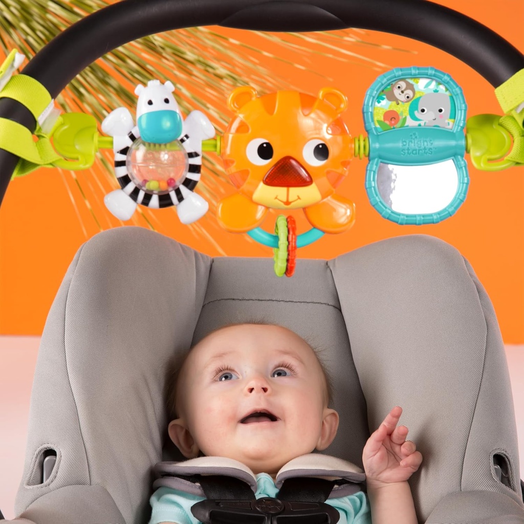 Bright Starts Take Along Carrier Toy Bar Tiger-9005