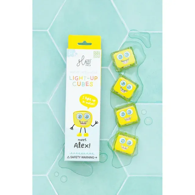 Glo Pals - Light Up Cubes Bath Toys - Alex - 4pcs.webp