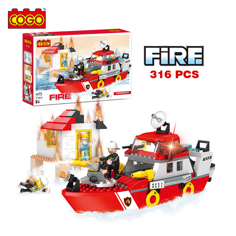[6937645541732] Firefighting Speedboat 316PCS -COGO 4173