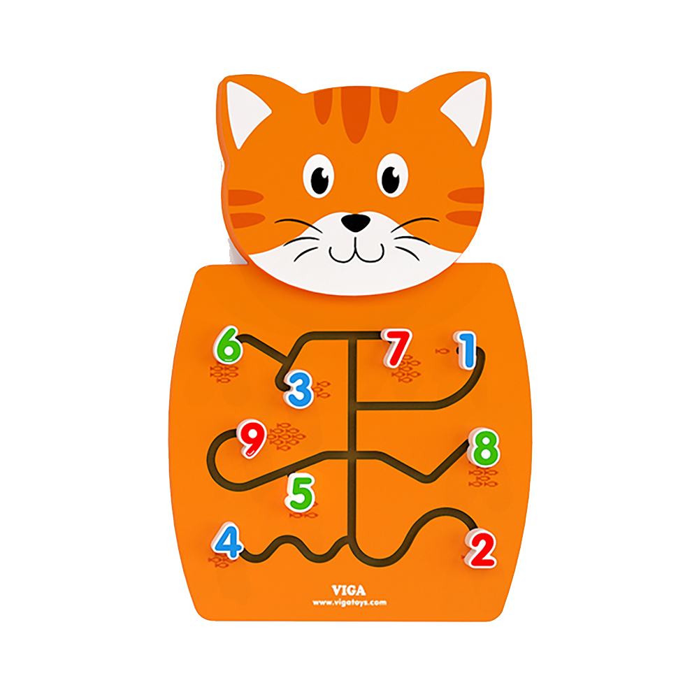 Wall Toy: Matching Numbers Kitten - Viga 50676
