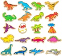 Wooden Magnetic Dinosaur 20Pcs - Viga 50289