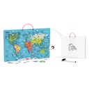 Magnetic World Puzzle + Dry Erase Board - Viga 44508
