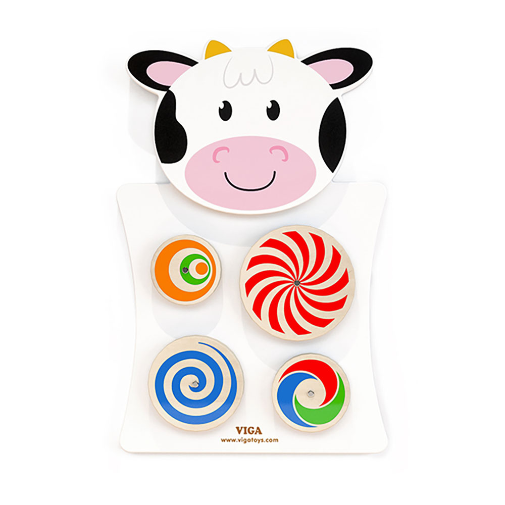 [6934510506773] Wall Toy: Turning Patterns Cow - Viga 50677