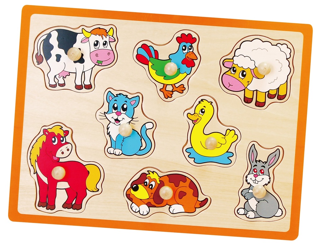 Flat Puzzle Farm Animals - Viga 50017
