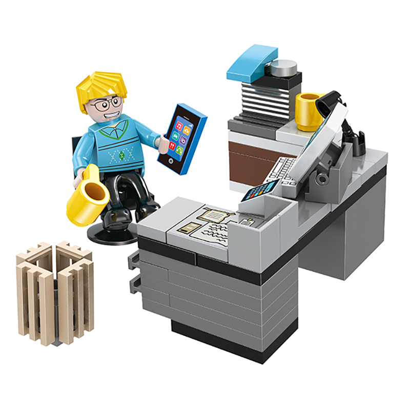 Office Desk Block Set 64Pcs - COGO 3028