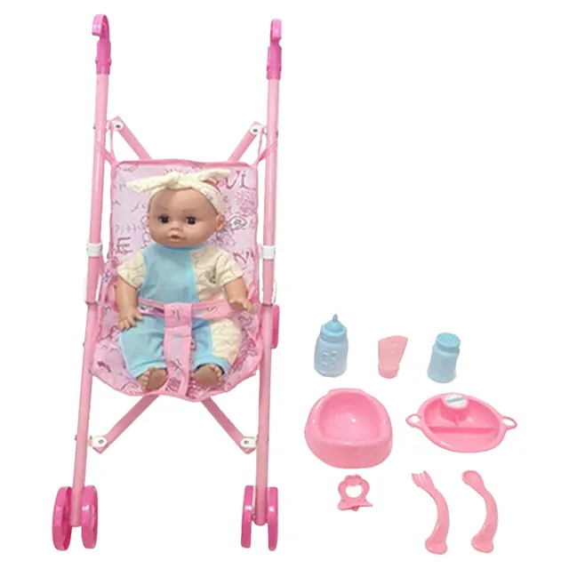 14“ DOLL WITH STROLLER - 18763