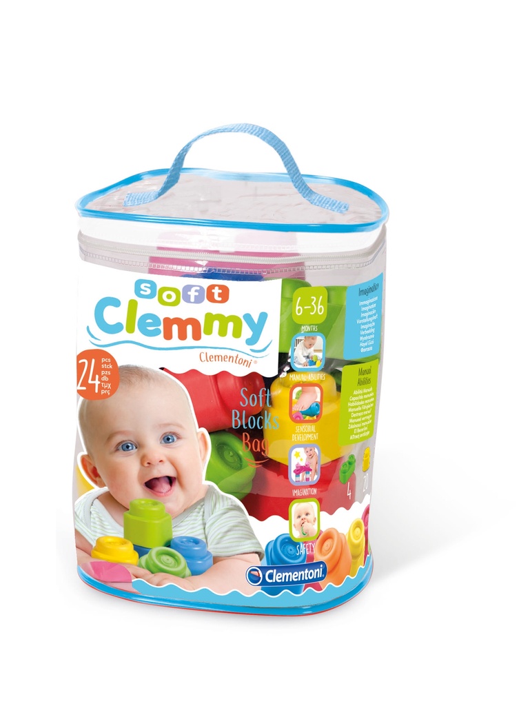 [8005125148899] Soft Baby Clemmy Block 24pcs - Clementoni 14889