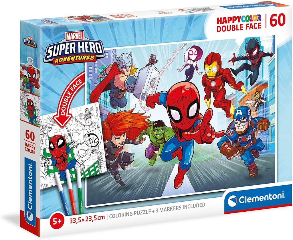 Double Face Superhero Puzzle - Clementoni 26098