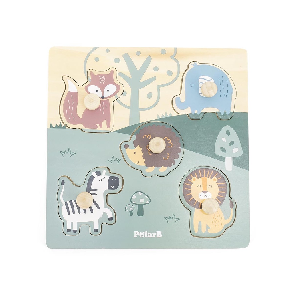 [6971608440687] Flat Puzzle: Wild Animals - PolarB 44068