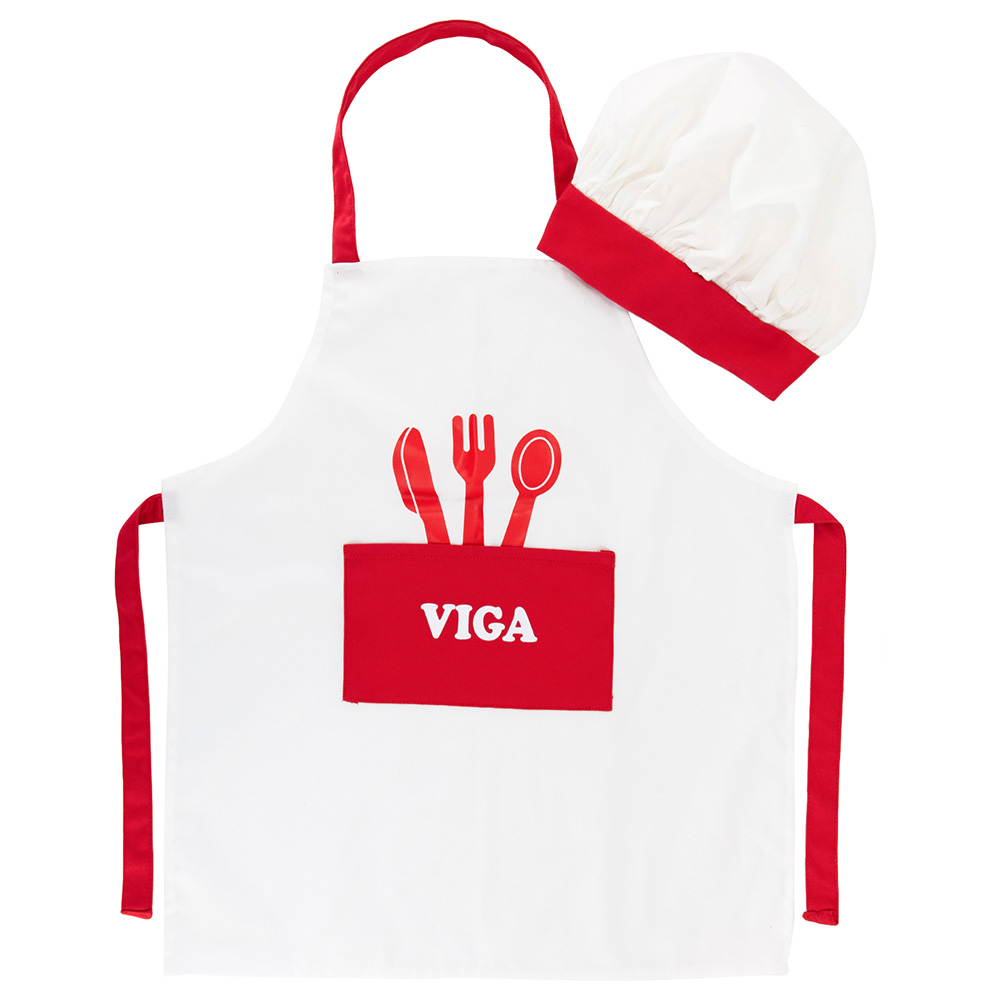 [6971608445774] Little Chef Uniform & Hat - Viga 44577