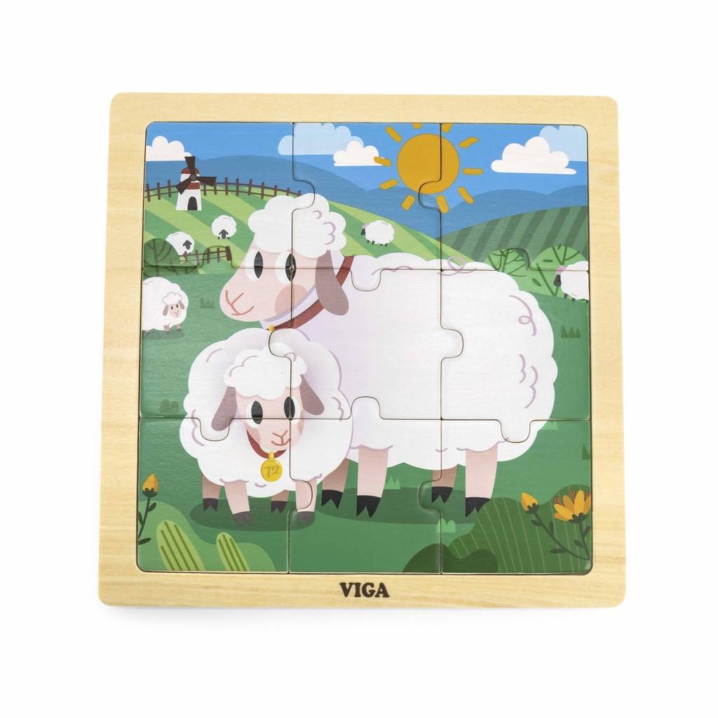 [6971608446221] Sheep Puzzle 9Pcs - Viga 44622