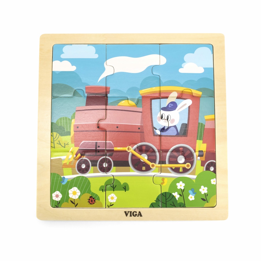 [6971608446313] Train Puzzle 9Pcs - Viga 44631