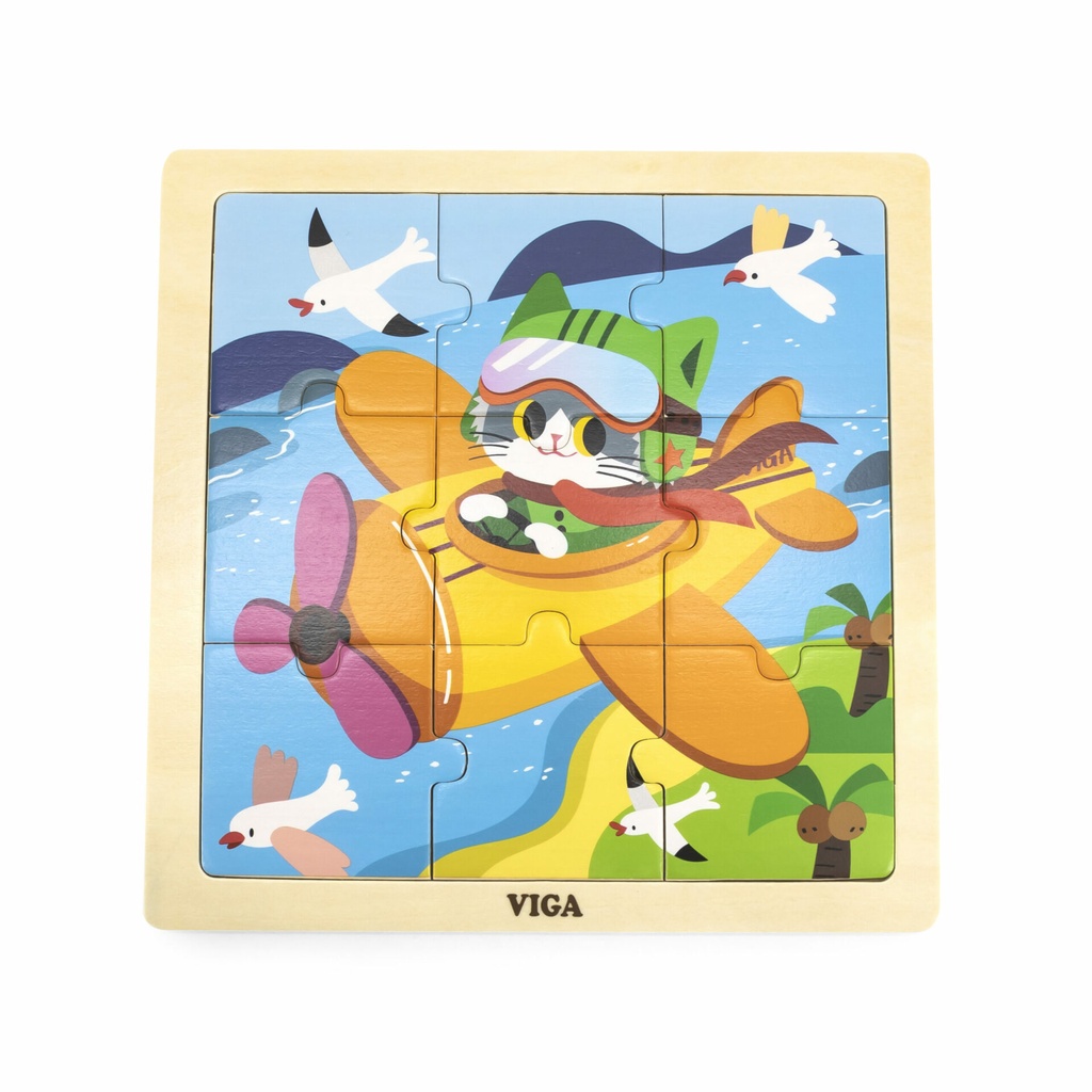 Plane Puzzle 9Pcs - Viga 44632