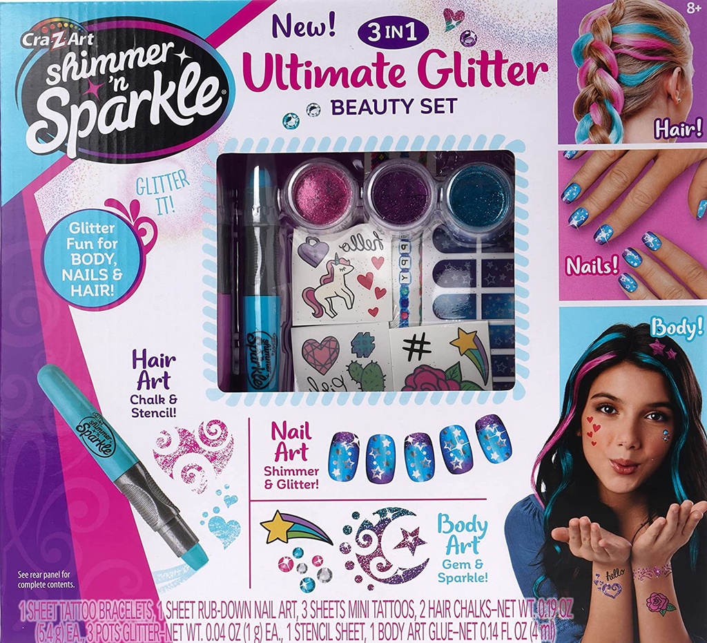 3 in1 Ultimate glitter beauty set - Cra-Z-Art65501
