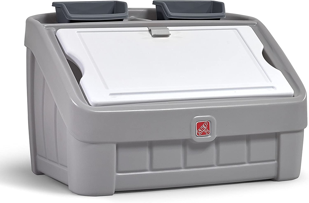 2-In-1 Toy Box & Art Lid (Grey) - Step2 481799