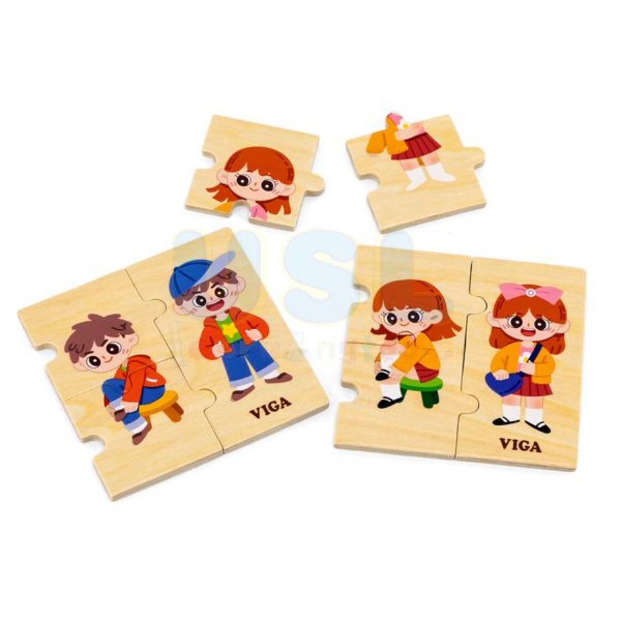[6971608446498] Getting Dressed Sequence Puzzle Set - Viga 44649