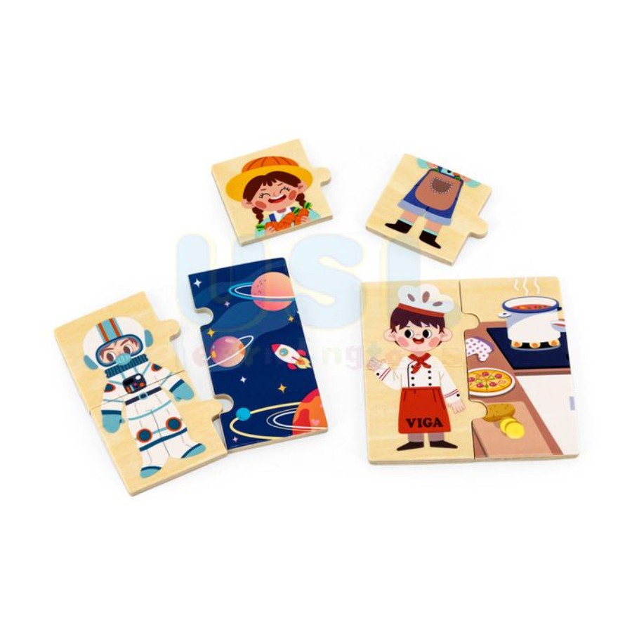 [6971608446504] Matching Profession Puzzle Set - VIGA 44650
