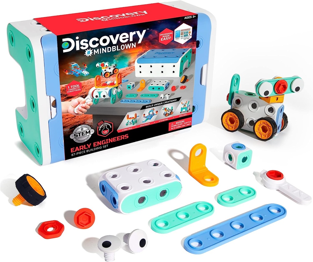 [4894088062809] EARLY ENGINEERS BUILDING SET 88pc- Discovery MB