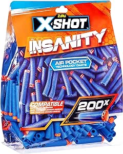 X SHOT INSANITY 200PK REFILL DARTS FOILBAG-ZURU 36624