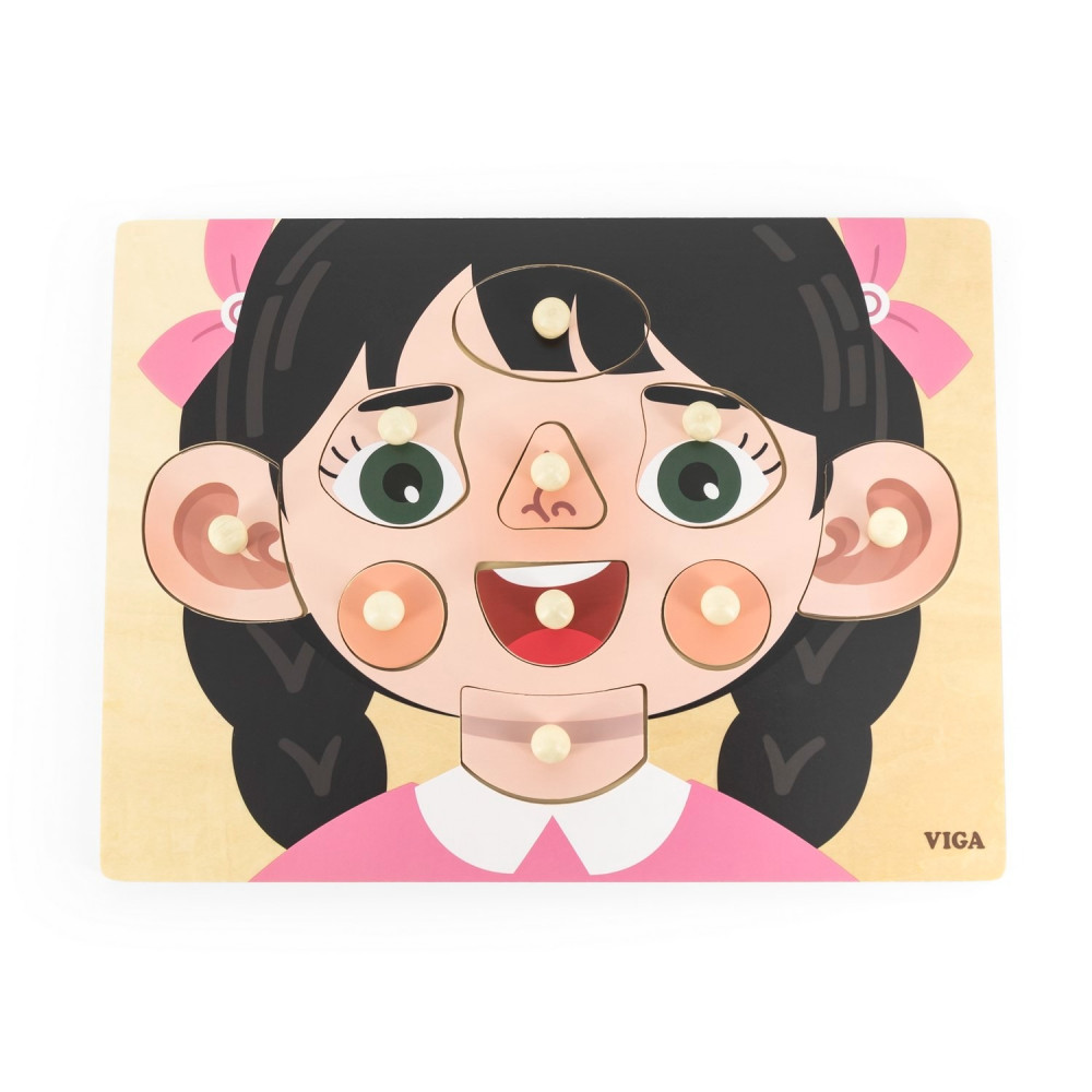 [6971608446658] Face Parts Puzzle Girl-Viga 44665