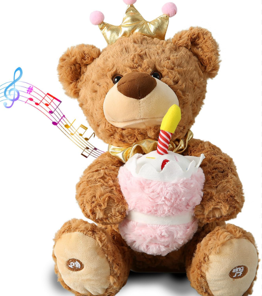 Bear W/ Cupcake Plush - JM-2305