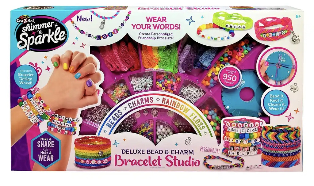 Deluxe Bead & Charm Bracelet-Shimmer N Sparkle 65592
