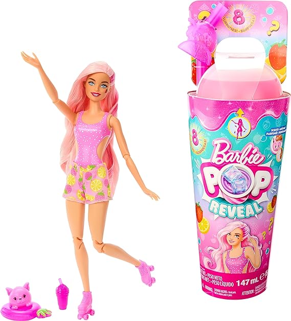 [194735151189] Barbie ️Pop Reveal Juicy Strawberry-HNW41