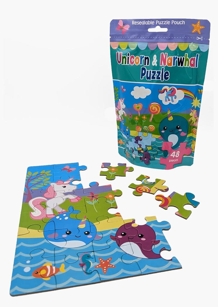 [9781788241502] Puzzle Bag Unicorn & Narwhal-3150