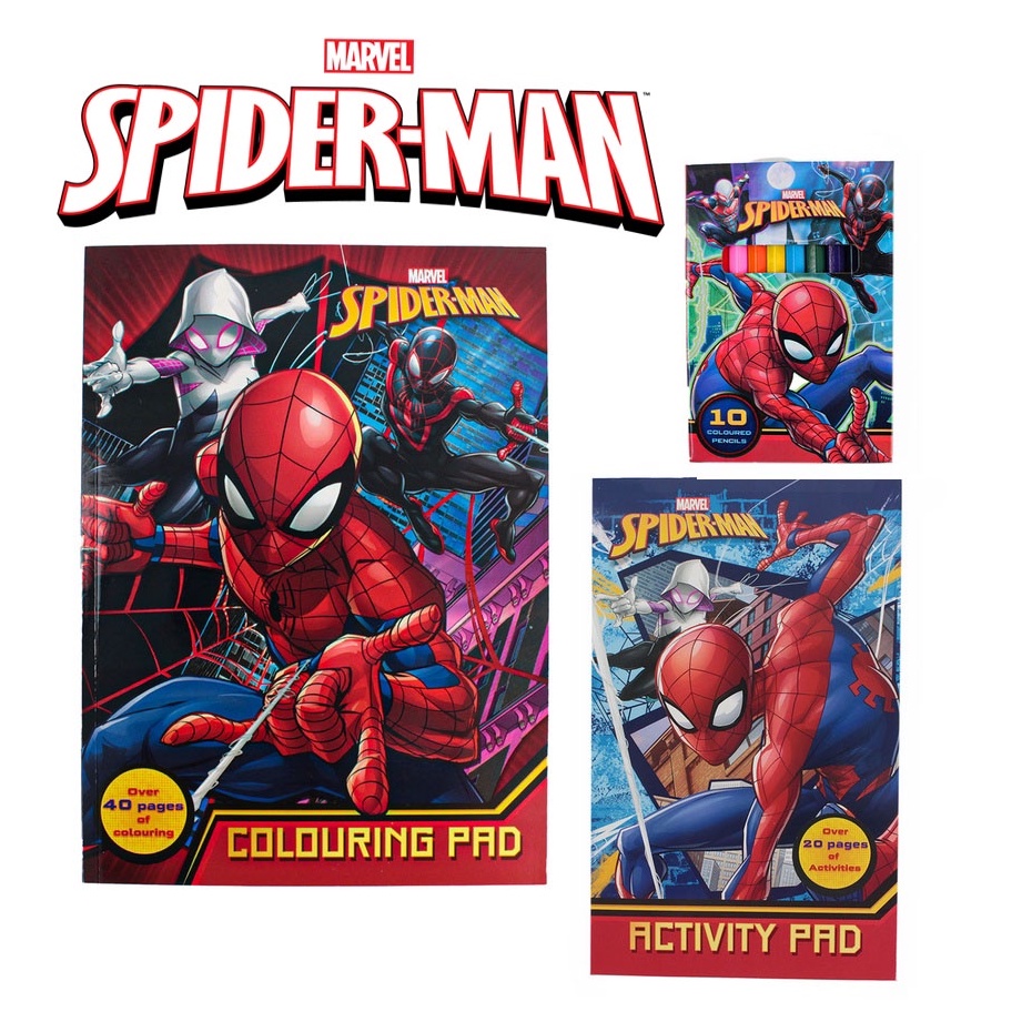 Spiderman A4 Activity Books W Marker -MV89769