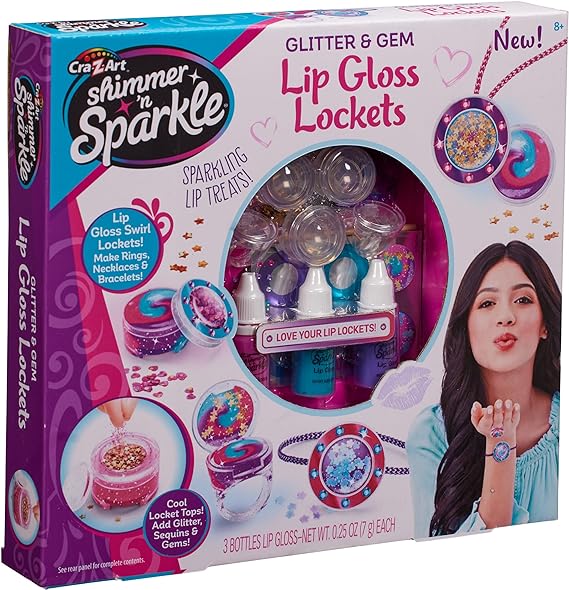 SNS Glitter & Gem Lip Gloss Locket-65548
