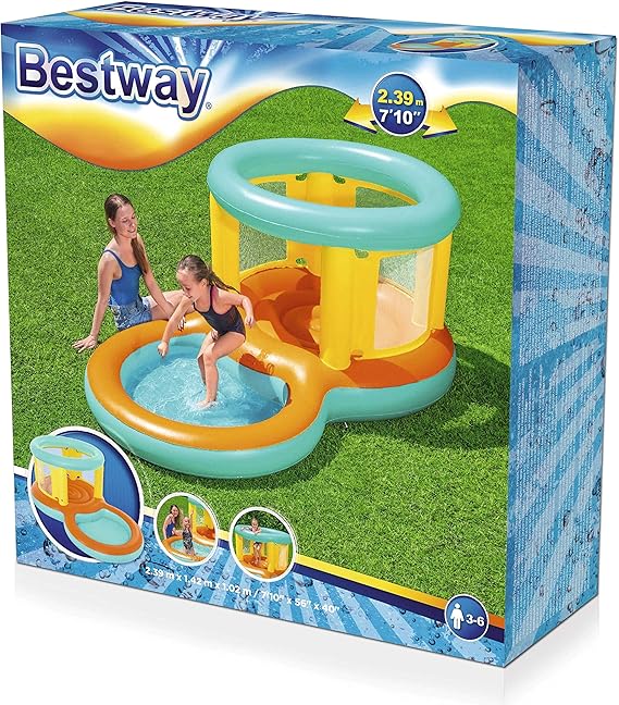 [6942138982558] 2.39x1.42x1.02m Jumptopia Bouncer & Play Pool-52385