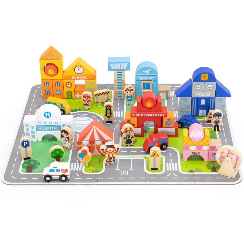 [6971608447051] City Building Blocks (100 pcs)-Viga 44705