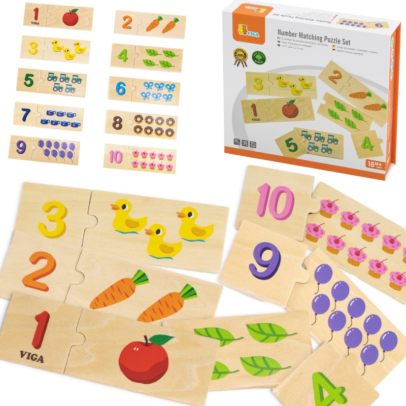 [6971608447488] Number Matching Puzzle Set-Viga 44748