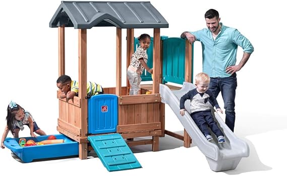 WOODLAND ADVENTURE PLAYHOUSE&SLIDE-Step2 4906KR