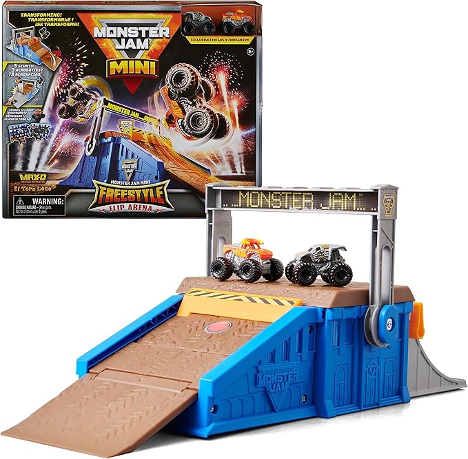 Monster Jam Mini Flip & Go Playset-
