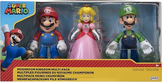 Nintendo 4" Mushroom Kingdom 3Pk-64511