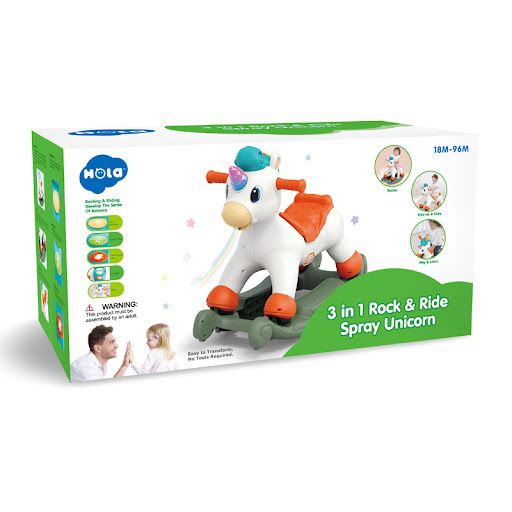 [6902512130135] 3IN1 SPRAY ROCK & RIDE UNICORN-HE898800